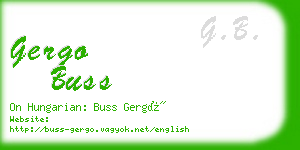 gergo buss business card